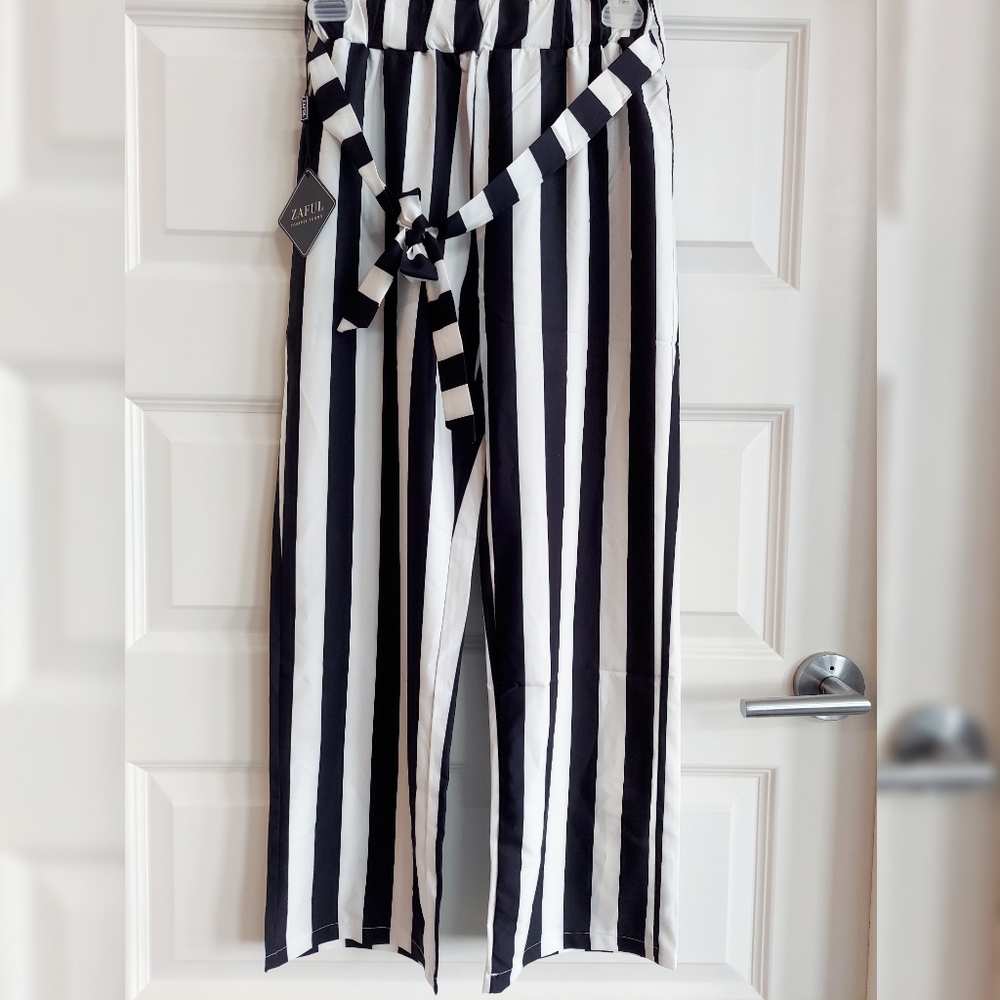 Striped Silky Pants